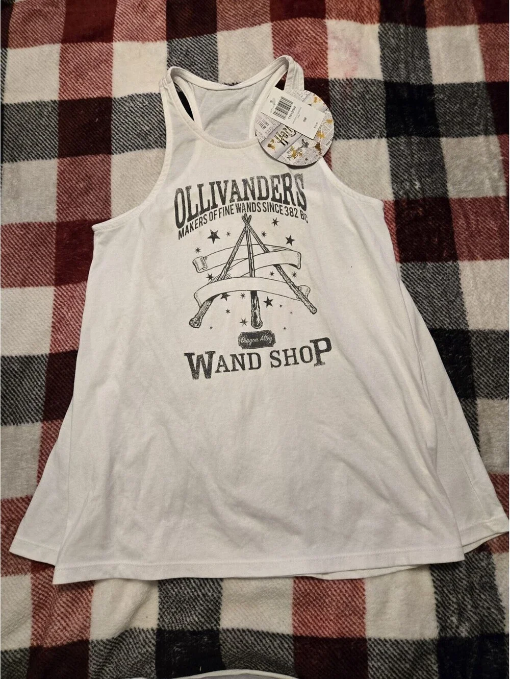 Harry Potter Ollivanders Wand Shop Tank Top White Sz S Wizarding World